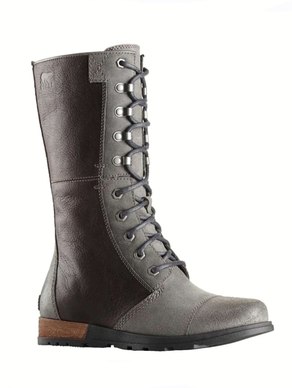 SOREL Major Maverick Mid-Calf Lace-Up Boots US 7 Quarry Gray Moto Combat